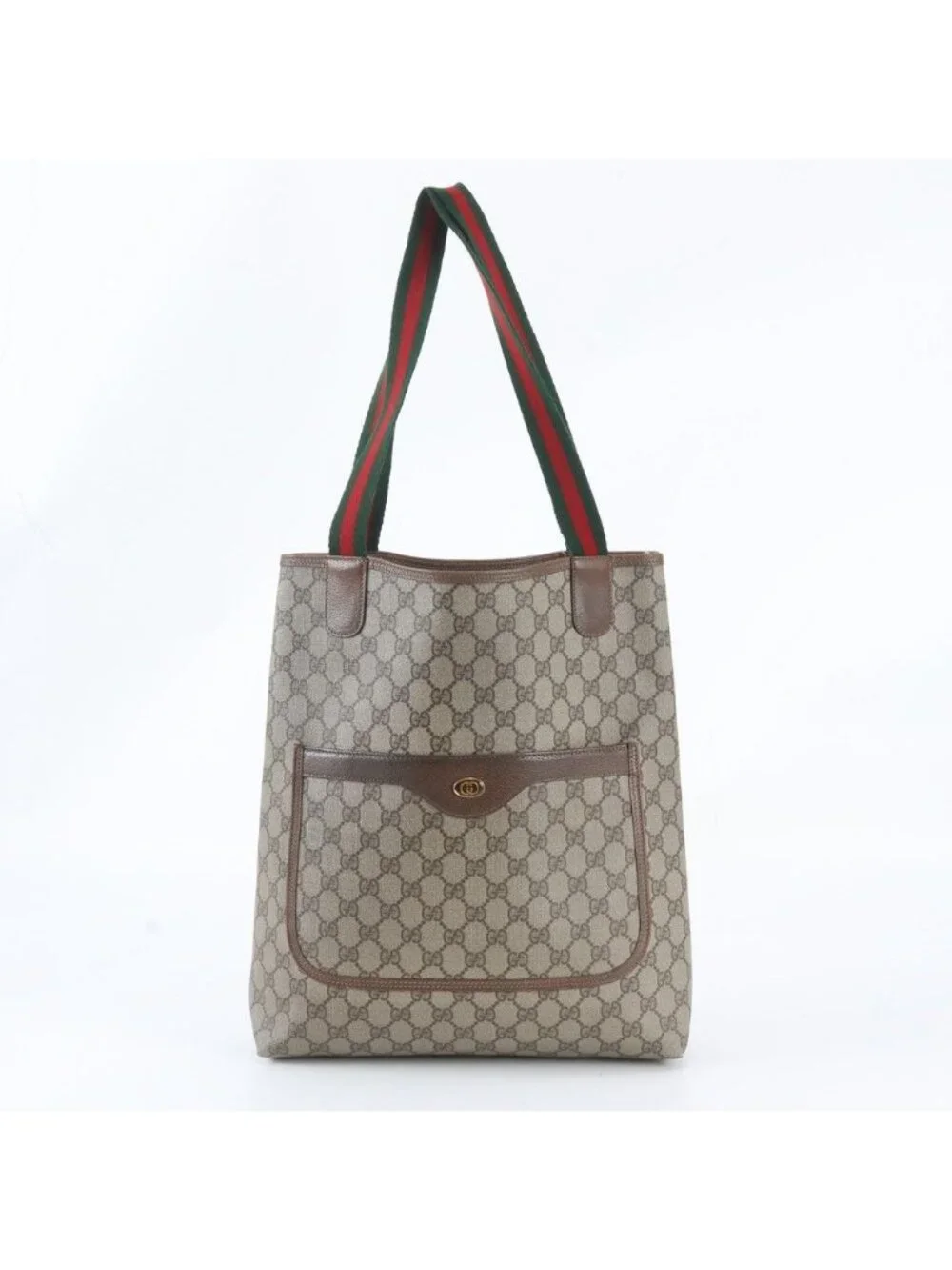 Gucci GG Supreme Sherry Line Leather Tote Shoulder